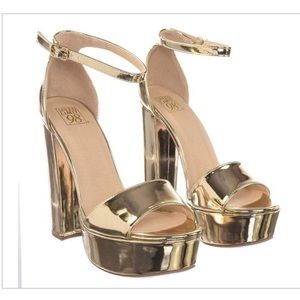 Today ONLY!!!Lemony M6Towering Chunky Block Heel